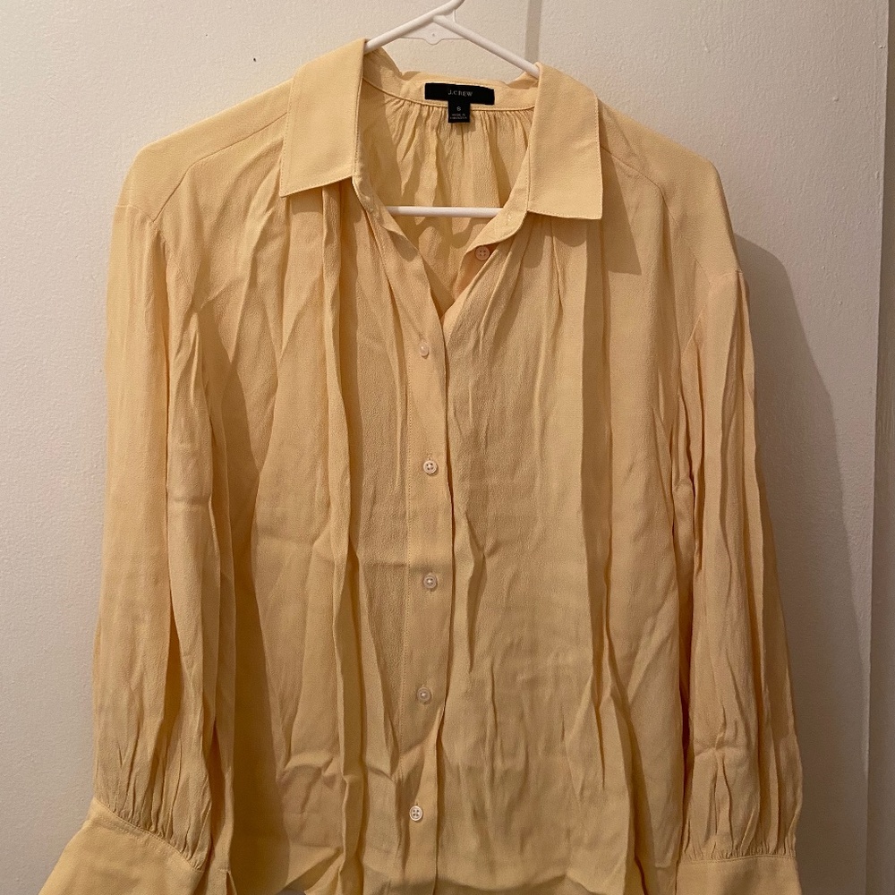 JCrew yellow blouse